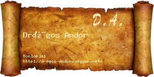 Drágos Andor névjegykártya